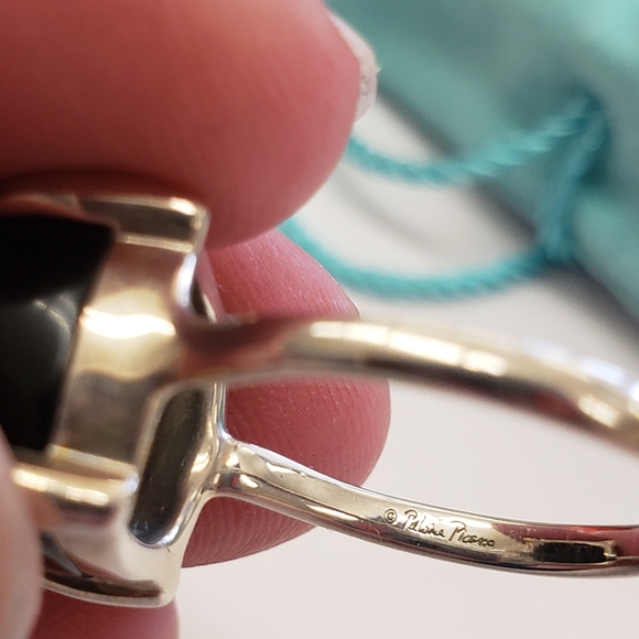 ❤ CLEARANCE FINAL PRICE ❤Authentic Tiffany Black Onyx Sugar Stack Ring - Picture 4 of 5